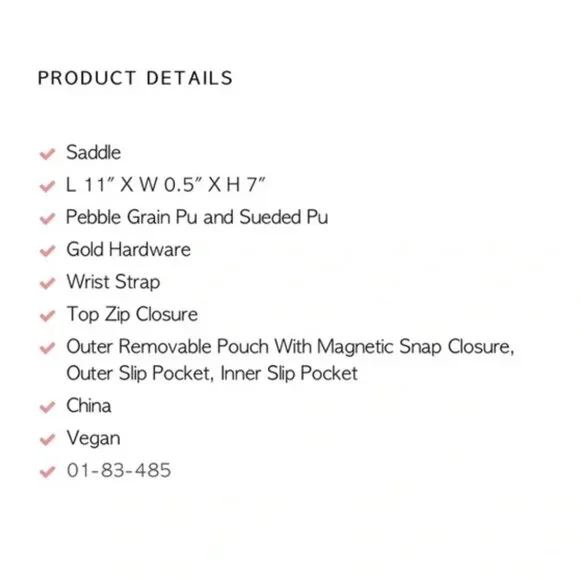 BOGO NWT Anthroplogie Shiraleah Arden Vegan Wristlet - Picture 11 of 13